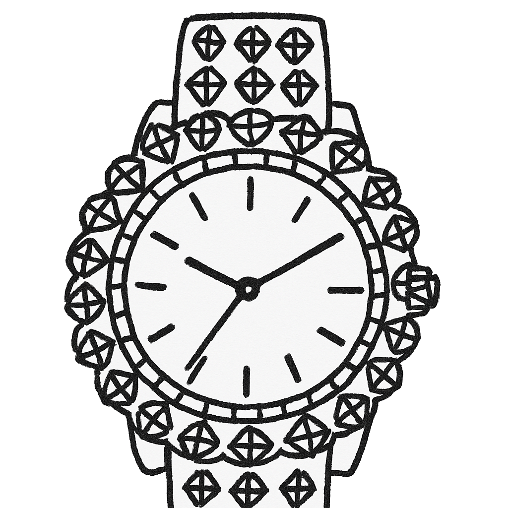 Iced out Moissanite Watch (passes diamond test)