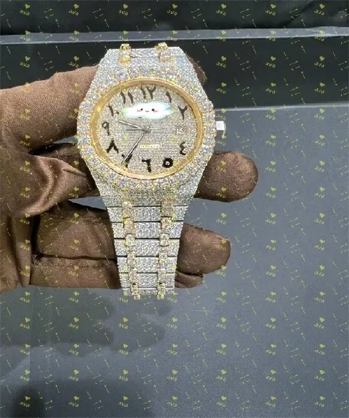 Iced out Moissanite Watch (passes diamond test)
