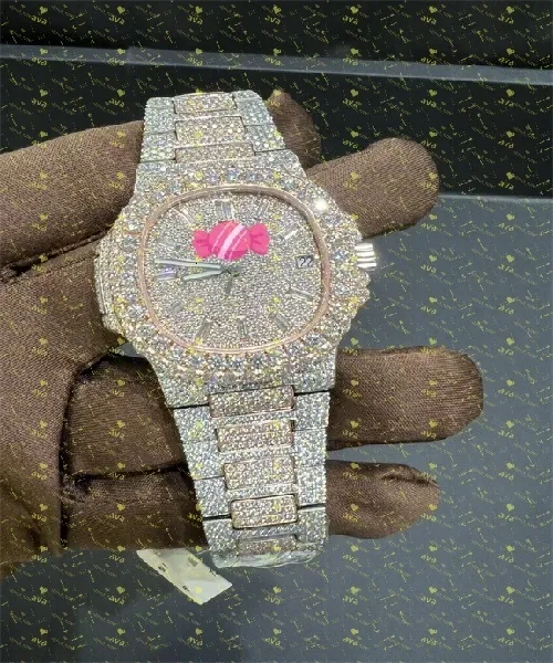 Iced out Moissanite Watch (passes diamond test)