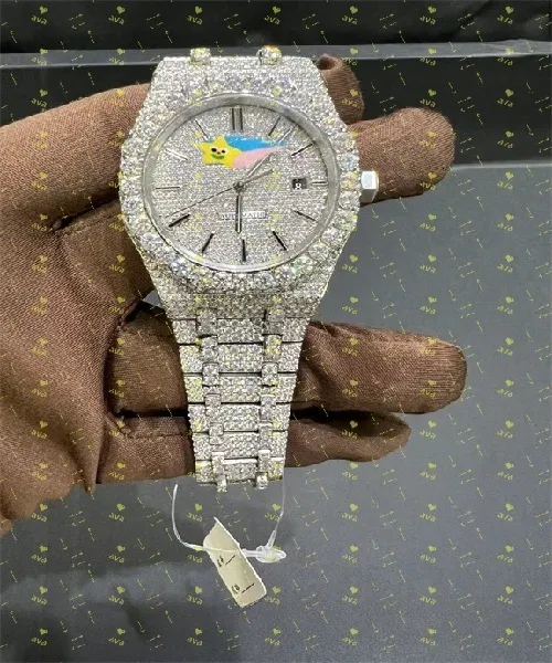 Iced out Moissanite Watch (passes diamond test)