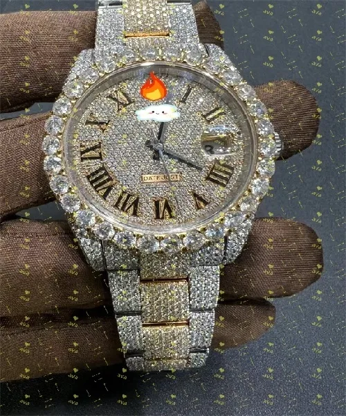 Iced out Moissanite Watch (passes diamond test)