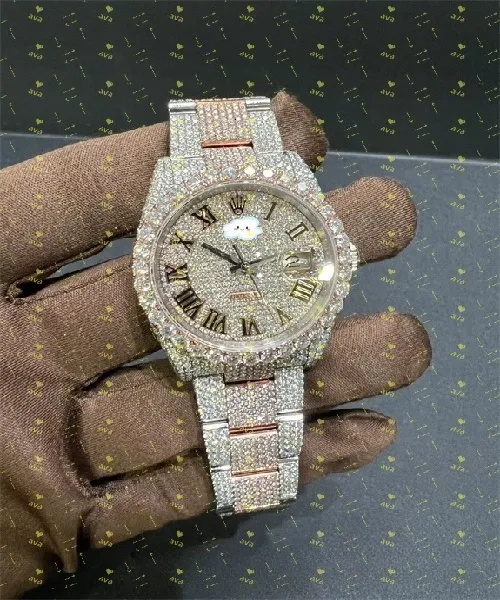 Iced out Moissanite Watch (passes diamond test)