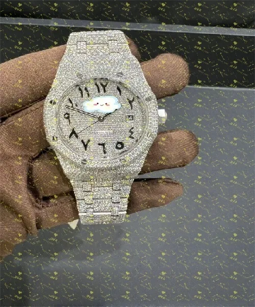 Iced out Moissanite Watch (passes diamond test)