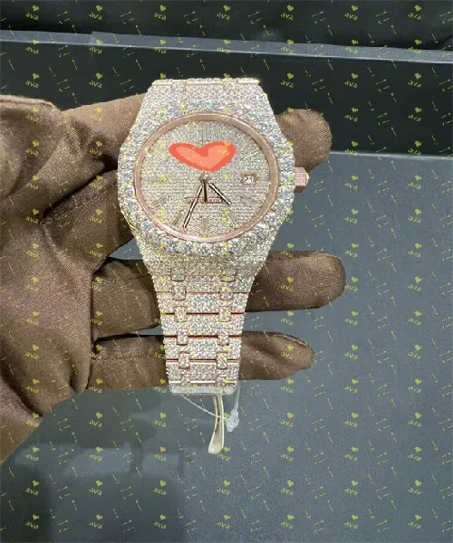 Iced out Moissanite Watch (passes diamond test)