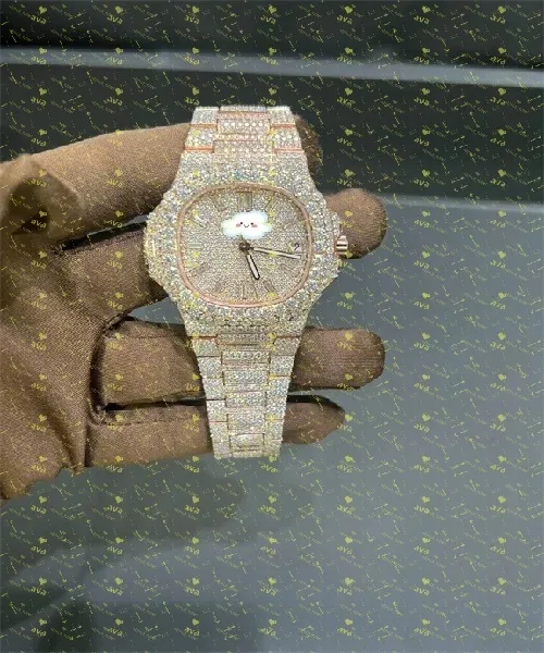 Iced out Moissanite Watch (passes diamond test)