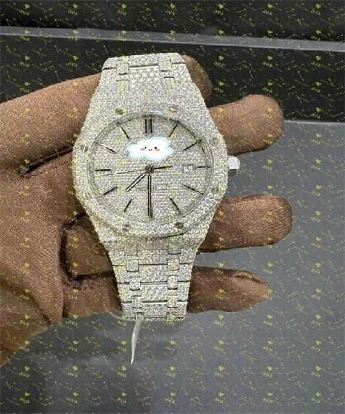 Iced out Moissanite Watch (passes diamond test)
