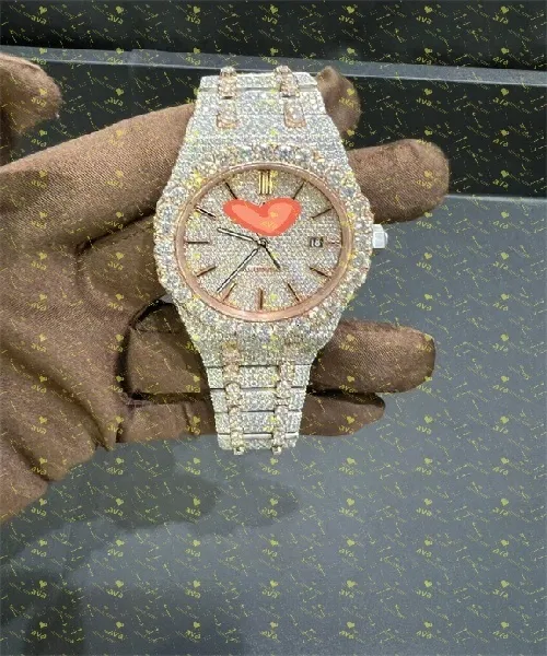 Iced out Moissanite Watch (passes diamond test)