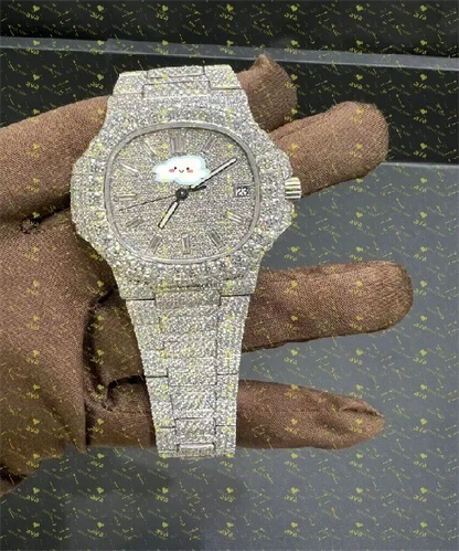 Iced out Moissanite Watch (passes diamond test)