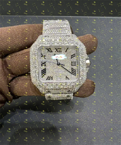 Iced out Moissanite Watch (passes diamond test)