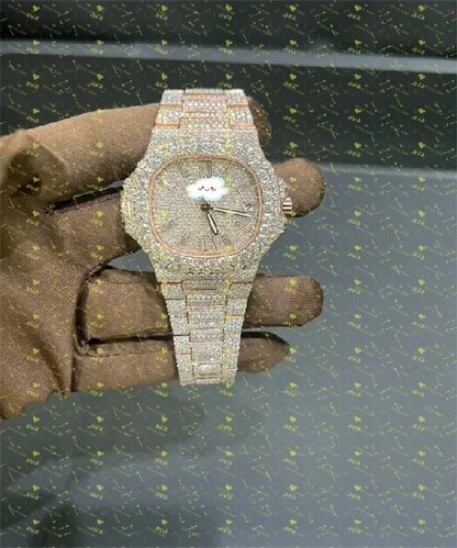 Iced out Moissanite Watch (passes diamond test)